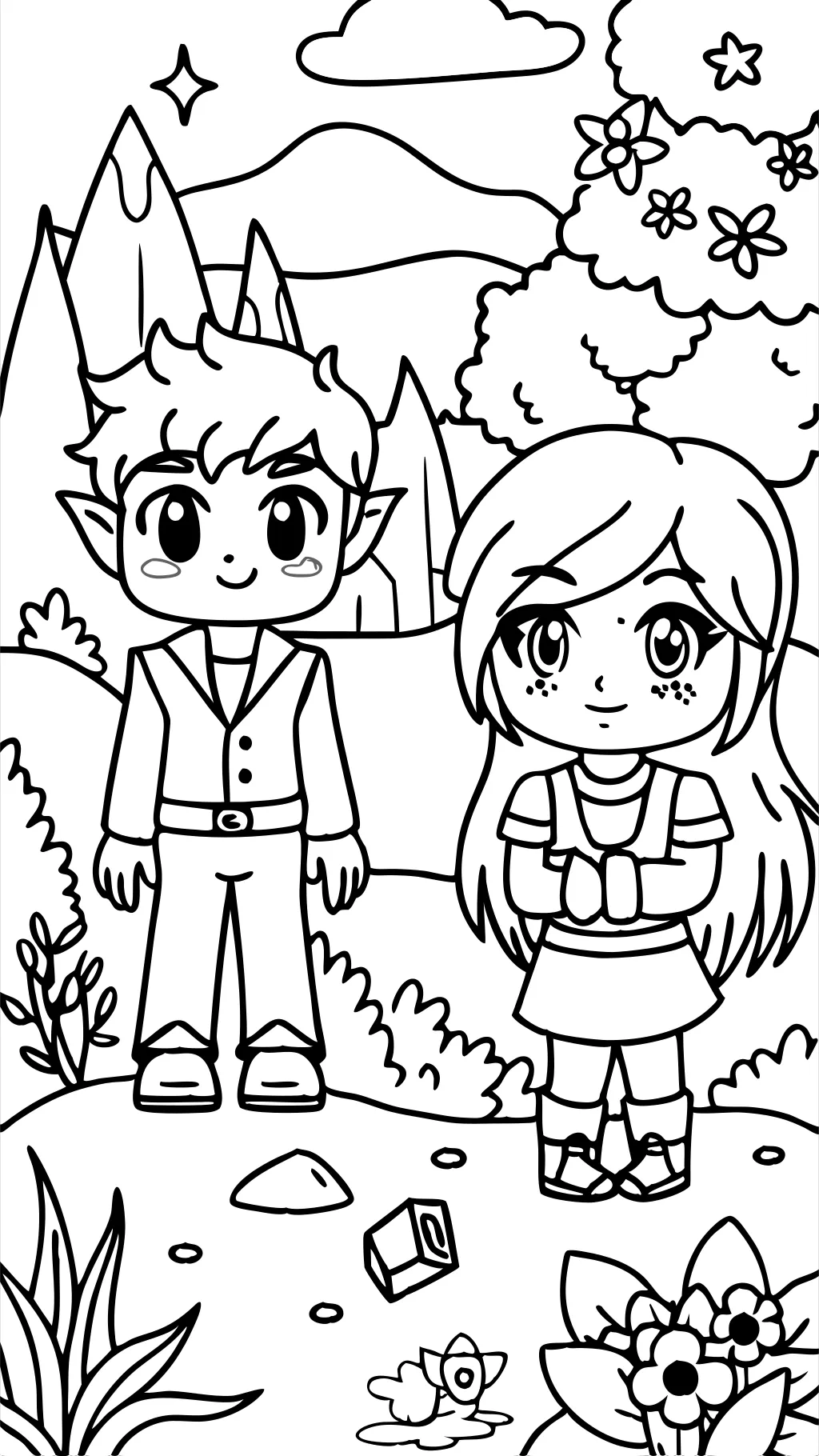 aphmau and aaron coloring pages